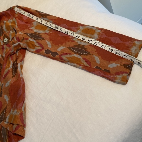 Ruby Rd. Linen blend jacket pearlized buttons 8 - Picture 10 of 15